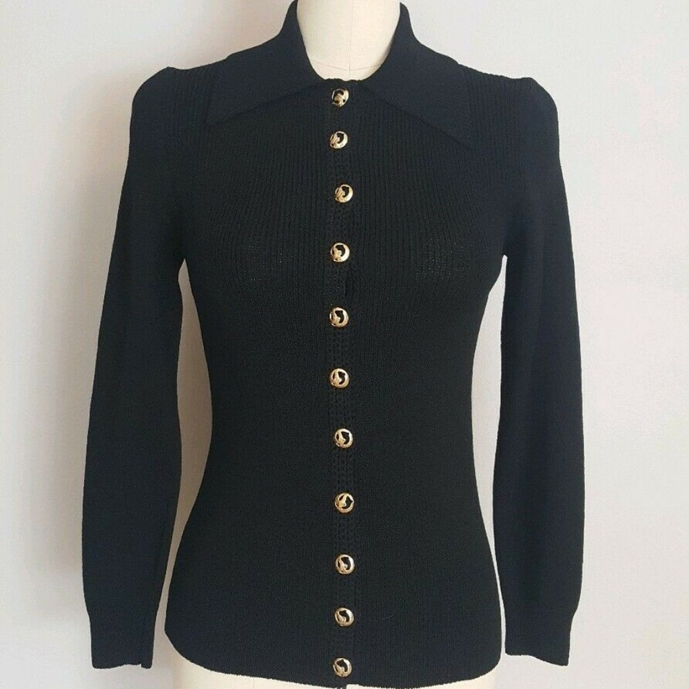Vintage St. John Knit Black Jacket Extra Small